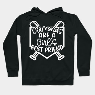 Diamonds Are A Girls Best Friend Softball Baseball Cute Hoodie